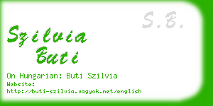 szilvia buti business card